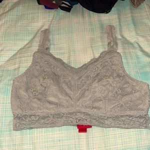 Light blue ish, gray lace bralette. Daytrip, Medium.
